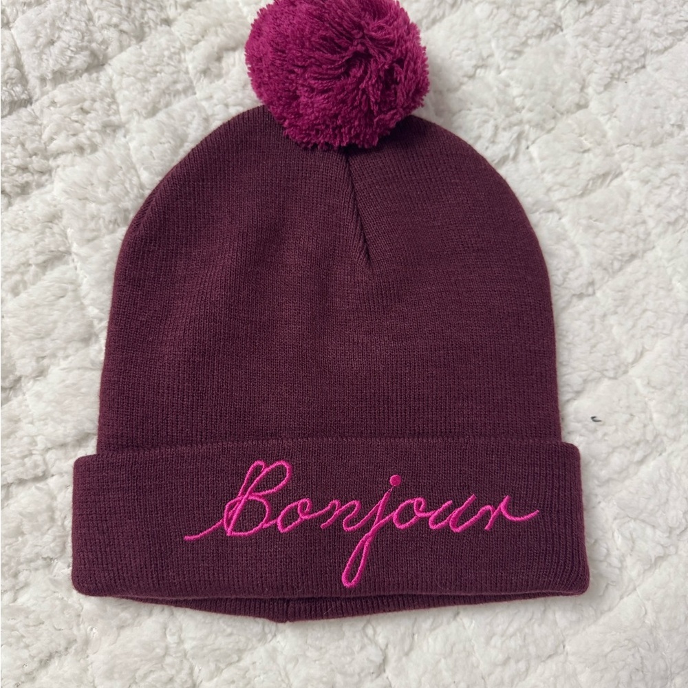 Collection XIIX Burgundy Bonjour Beanie